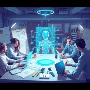 Empreendedores inovando com inteligência artificial